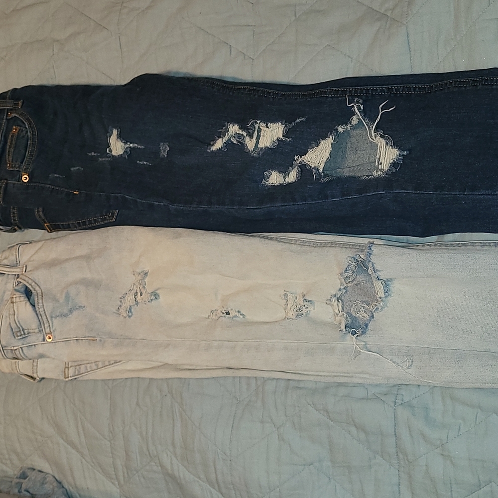 2 pair Wild Fable High Rise Skinny Ripped Jeans, Size 00